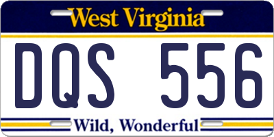 WV license plate DQS556