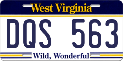 WV license plate DQS563