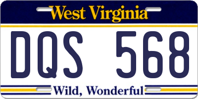 WV license plate DQS568