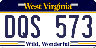 WV license plate DQS573