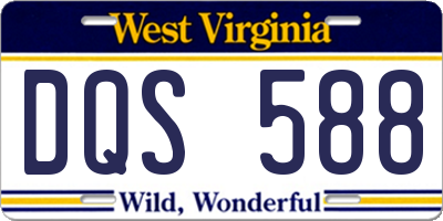 WV license plate DQS588