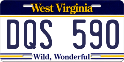 WV license plate DQS590