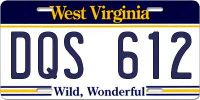 WV license plate DQS612