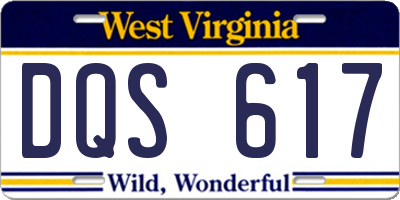 WV license plate DQS617