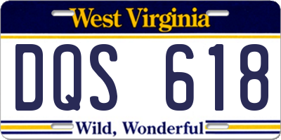 WV license plate DQS618