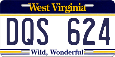 WV license plate DQS624