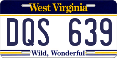 WV license plate DQS639