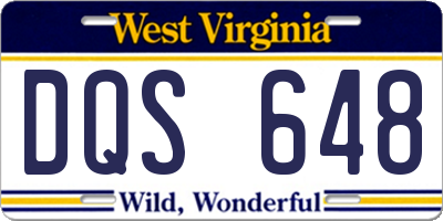 WV license plate DQS648