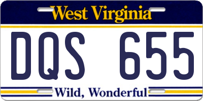 WV license plate DQS655
