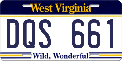 WV license plate DQS661
