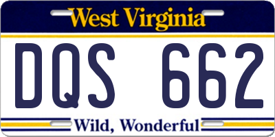 WV license plate DQS662