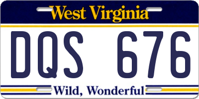 WV license plate DQS676