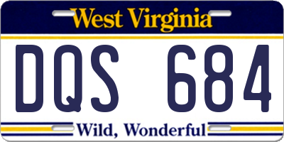 WV license plate DQS684