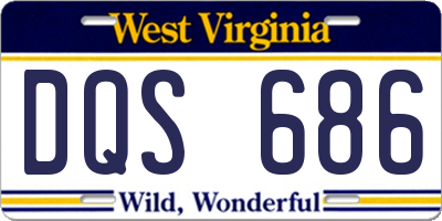 WV license plate DQS686