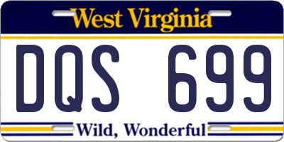 WV license plate DQS699