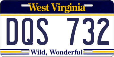 WV license plate DQS732