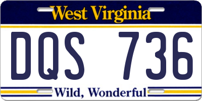 WV license plate DQS736
