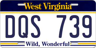 WV license plate DQS739