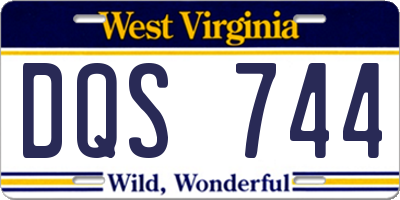 WV license plate DQS744