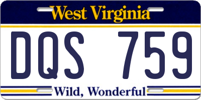 WV license plate DQS759