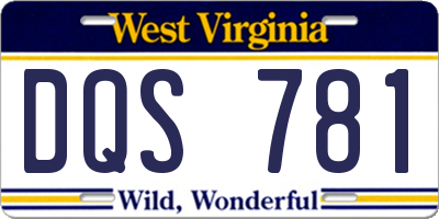WV license plate DQS781