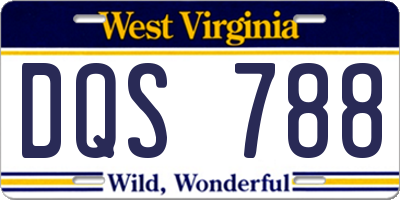 WV license plate DQS788