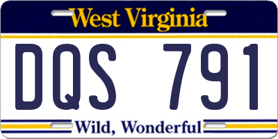 WV license plate DQS791