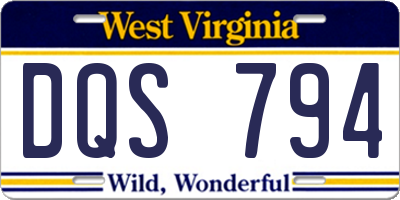 WV license plate DQS794