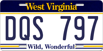 WV license plate DQS797