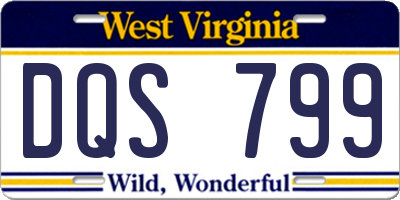 WV license plate DQS799