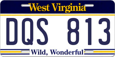 WV license plate DQS813