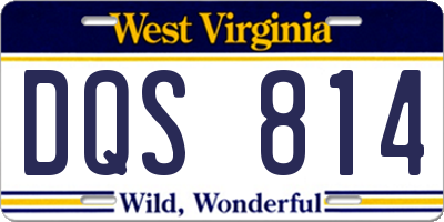 WV license plate DQS814