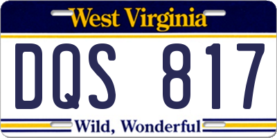 WV license plate DQS817