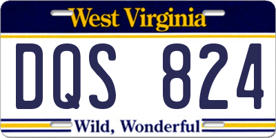 WV license plate DQS824