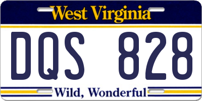 WV license plate DQS828