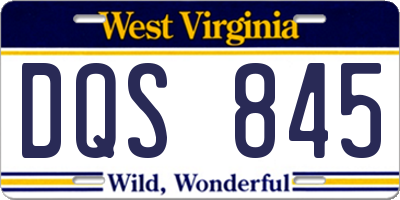 WV license plate DQS845