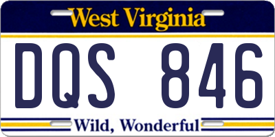 WV license plate DQS846