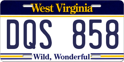 WV license plate DQS858