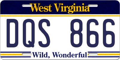 WV license plate DQS866