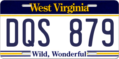 WV license plate DQS879