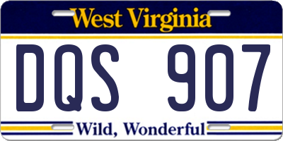WV license plate DQS907