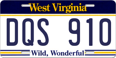 WV license plate DQS910
