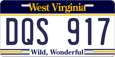 WV license plate DQS917