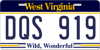 WV license plate DQS919