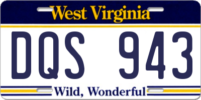 WV license plate DQS943