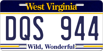 WV license plate DQS944