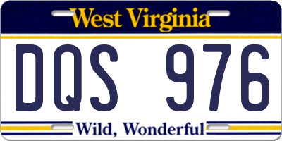 WV license plate DQS976