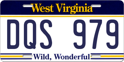 WV license plate DQS979