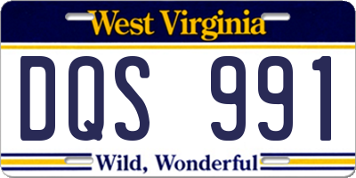WV license plate DQS991