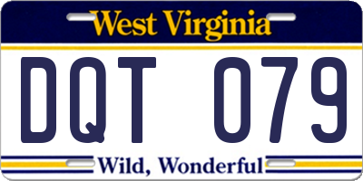 WV license plate DQT079